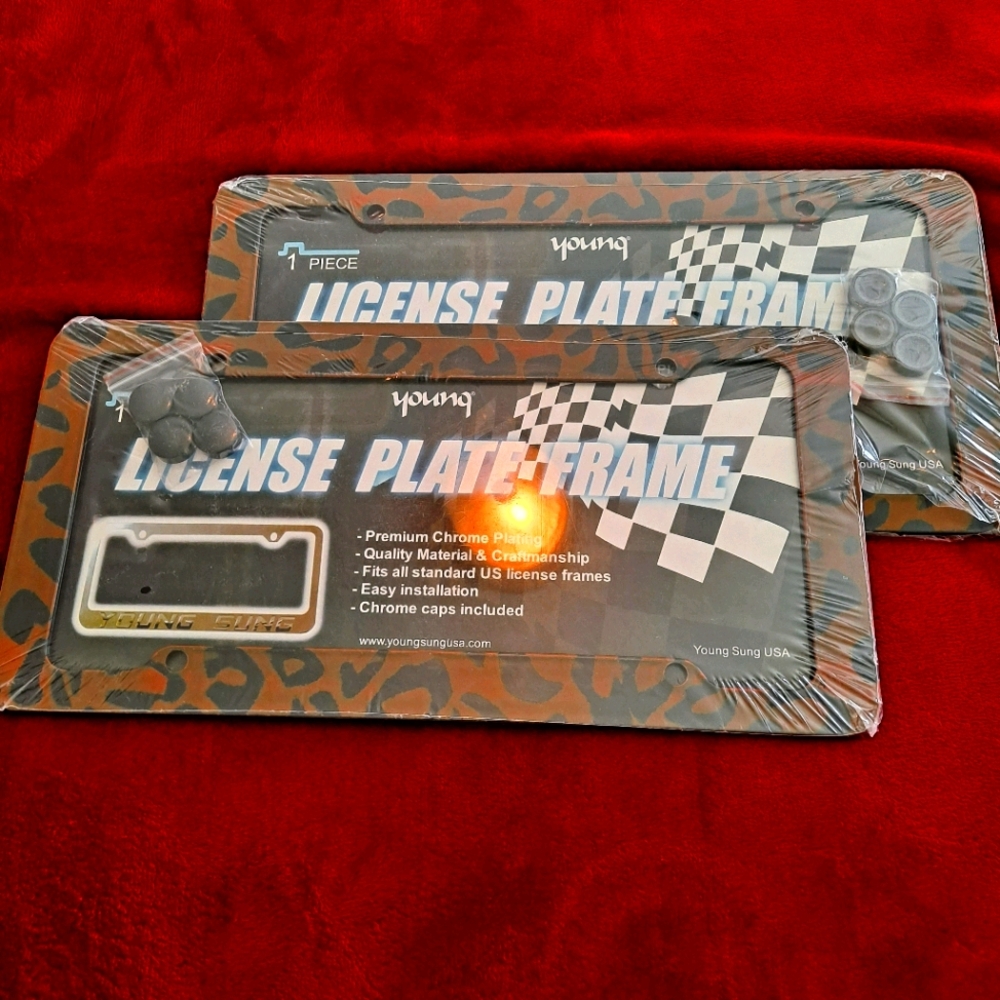 Leopard Licesne Plate Covers